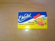 Wedel czekolada mleczna pomarańczowa 1998 puste opakowanie