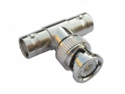 Trójnik BNC 1 wtyk / 2x gniazdo BNC