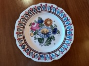 Talerz ozdobny ceramika - Schwarzer Majolika Handarbeit. Malowany 
