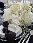 CZARNE SERWETY MATERIAŁOWE 45x45 WESELA PRZYJĘCIA IMPREZY KOMUNIA 