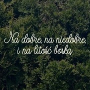 Ledon, neon, napis "Na dobre, na niedobre i na litość boską!"