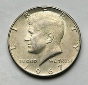 50 cent 1967 Kennedy half dollar  Ag Srebro Stan !!! 