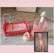 Baby Born zabawki Lalka łóżeczko prysznic nocnik