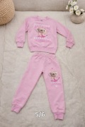 Różowy komplet dresowy balerina cappuccina  dla dziewczynki rozmiar 98/104