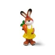 Figura dekoracja Zając w Żółtej Sukience z Marchewką