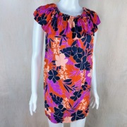 Sukienka mini Primark w kwiaty pomarańczowa off shoulder EU 38