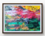 Oryginalny autorski obraz akrylowy "Powrót Pędziwiatra" z certyfikatem 