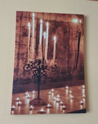 Obraz na płótnie – świecznik i świece