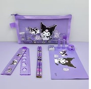 zestaw szkolny Kuromi zestaw biurowy ołówek gumka linijka temperówka