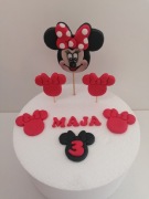Myszka Minnie zestaw z masy cukrowej na tort  