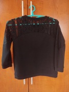 Bluzka Sinsay XS z koronką z rękawem 3/4