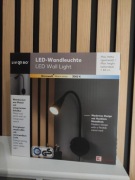 Lampka ścienna LED czarna 