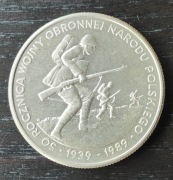 Moneta 500 ZŁ 1989 MN 50 rocznica Wojny Obron. Narodu Polskiego 1939 - 1989