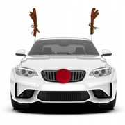 DEKORACJA NA SAMOCHÓD ŚWIĄTECZNA OZDOBA RENIFER ROGI NOS