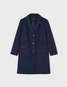 Granatowy płaszcz Sinsay z wełną XS/34