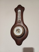 Stary drewniany barometr z termometrem 