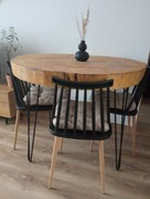 Stoł  Kawowy z pnia drzewa monolit Harpin legs