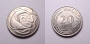 Singapur 20 cents 1980 Ryba PIĘKNA!