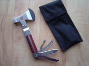 NARZĘDZIE WIELOFUNKCYJNE NÓŻ TOPOREK PIŁA OTWIERACZ  NOWY Z POKROWCEM 17 cm