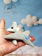 Mini samolot F16 - brelok - wzór na szydełko - plik PDF