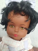 Kolekcjonerska lalka vintage Lissi Batz Niemcy PRL lata 60/70 40cm murzynka