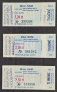 3 Bilety SKM, Gdańsk, Gdynia, Sopot - 2.00zł, 2.20zł, 2.50zł /lata 90te