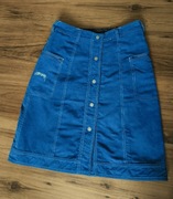 Stüssy spódnica damska midi dwustronna niebieska czarna S/M