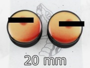 VENOM SNAKE nowe tunele plugi PIERSI czarne para 20mm VS166