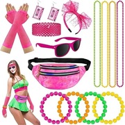 Cosplay Przebranie DISCO na Dyskotekę Klubu Akcesoria 7 szt z lat 80