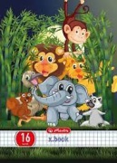 16 kartkowy Zeszyt w kratkę A5 Herlitz wzór Zoo