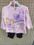 Komplet niemowlęcy PETIT LEM bluzka spodnie 24 m 10690