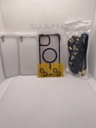 Zestaw 6w1 iPhone 13: Pancerne Etui MagSafe + 2x Szkło + 2x Osłona Aparatu