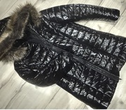 Płaszcz płaszczyk damski dziewczyny lakierowany pikowany błyszczący XL XXL