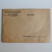 Feldpost - oryginalna drugowojenna koperta na korespondencję służbową
