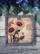 Ozdobny obrazek Belle Jardiniere Prowansja vintage decoupage shabby kwiaty