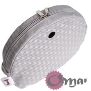 Szary organizer do Obag MOON LIGHT pepitka połysk light grey wkład OMAY