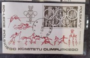 Znaczki Polska -  60 lecie Polskiego Komitetu Olimpijskiego - blok