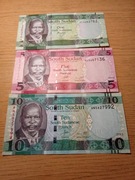 Zestaw banknot Sudan Południowy 1,5,10,20,50,100 funtów 