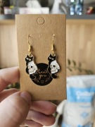 Kolczyki na halloween czaszki czarne koty kolczyki z kotami halloween 