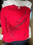 Bluzka T-shirt TU 3-4lat 98-104 cm czerwona z gitarą 