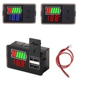 Ładowarka akumulatorów DC 8-30V Dual USB Tester napięcia