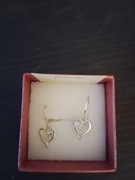 Srebrne kolczyki w serduszka 