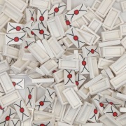 LEGO tile 1x2 - list - 20 sztuk elementy mix