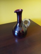 Wazon ,szkło kolorowe rubinowe PRL 