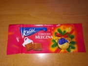 Wedel czekolada mleczna świąteczna 2005 puste opakowanie