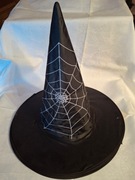 KAPELUSZ CZAROWNICY CZARNY PAJĘCZYNA 
