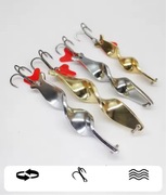 Zestaw metalowych wahadłówek spinningowych