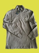 NOWA:: bluza POLO RALPH LAUREN - zapinana pod szyją - szara - M