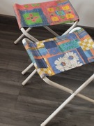 Dwa krzesełka turystyczne sprawne stare 