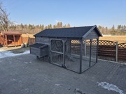 Kurnik dla kur  z wolierą 
